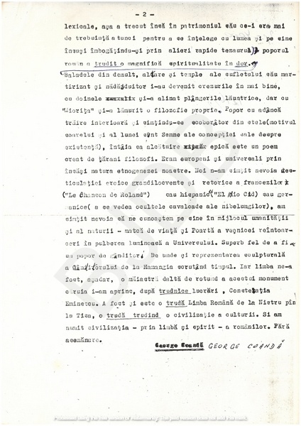 M-1246-2 - Tabletă de scriitor. GEORGE COANDĂ